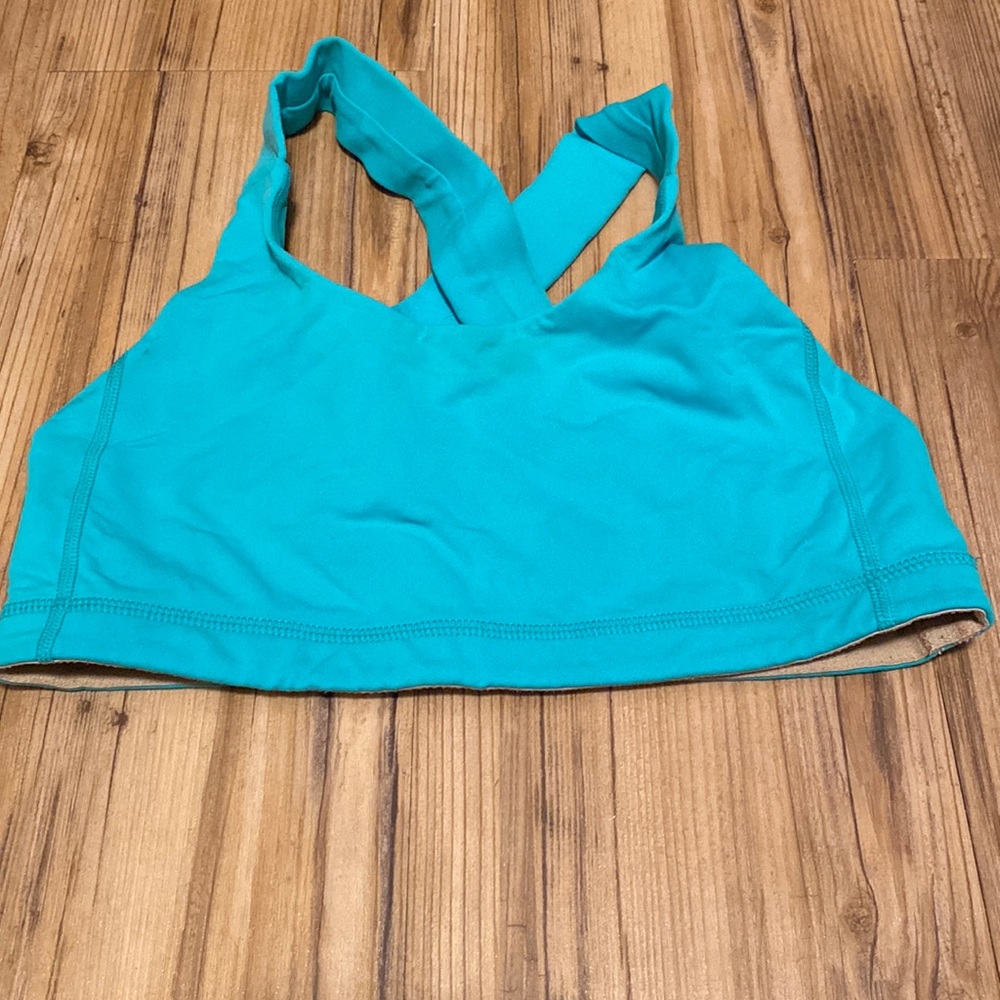 Teal lululemon sports bra
